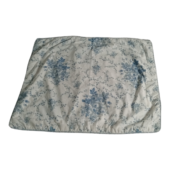 Laura Ashley Home Sophia Standard Pillow Sham Blue White Rose Pair Cottage - Picture 6 of 15